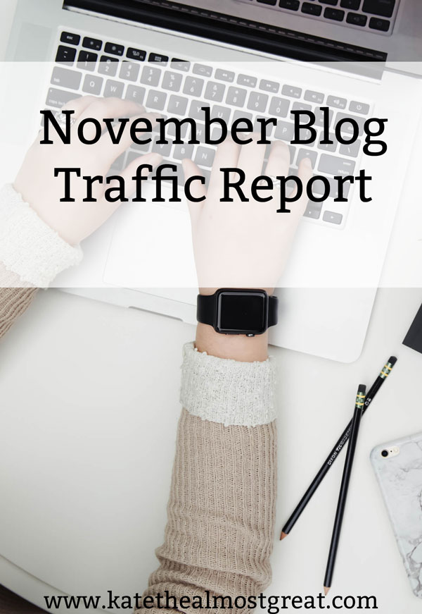 November Blog Traffic Report - Kate the (Almost) Great