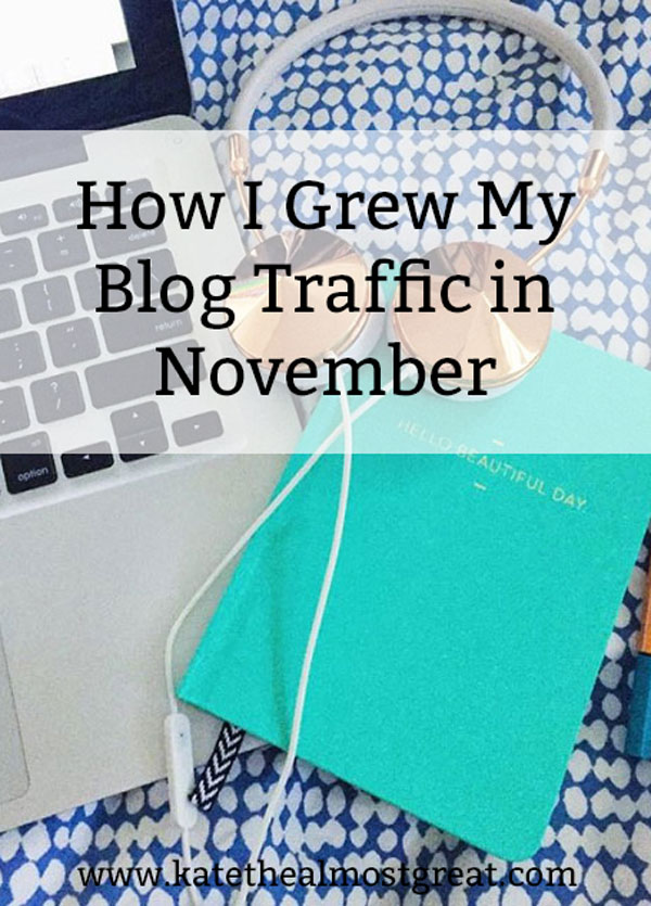 November Blog Traffic Report - Kate the (Almost) Great