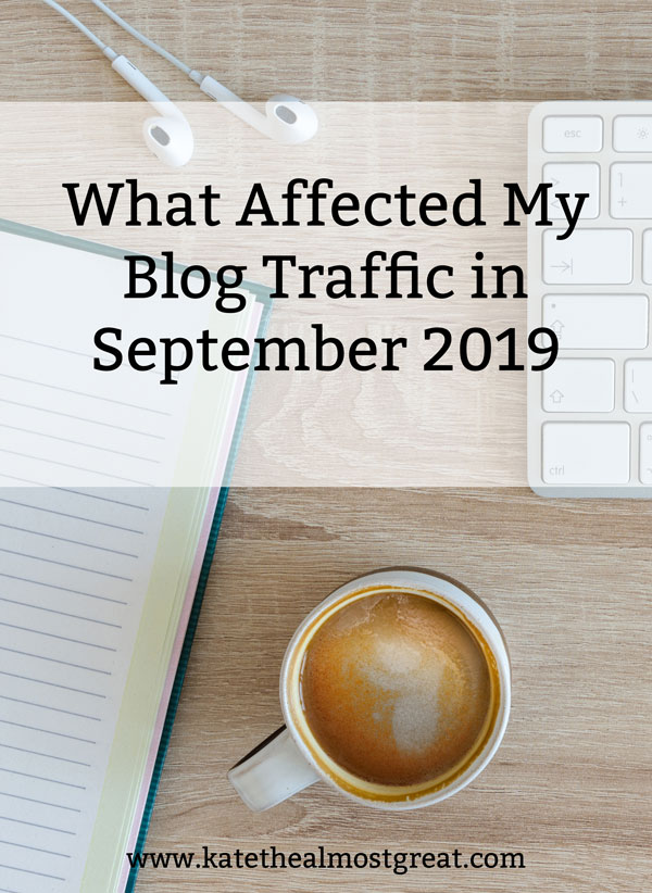 September 2019 Blog Traffic Report | Kate the (Almost) Great